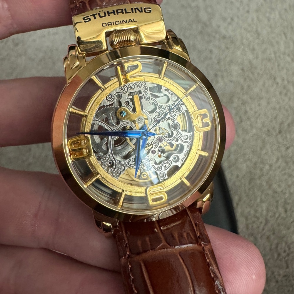 Stuhrling automatic cal st 90089 Skeleton Watch